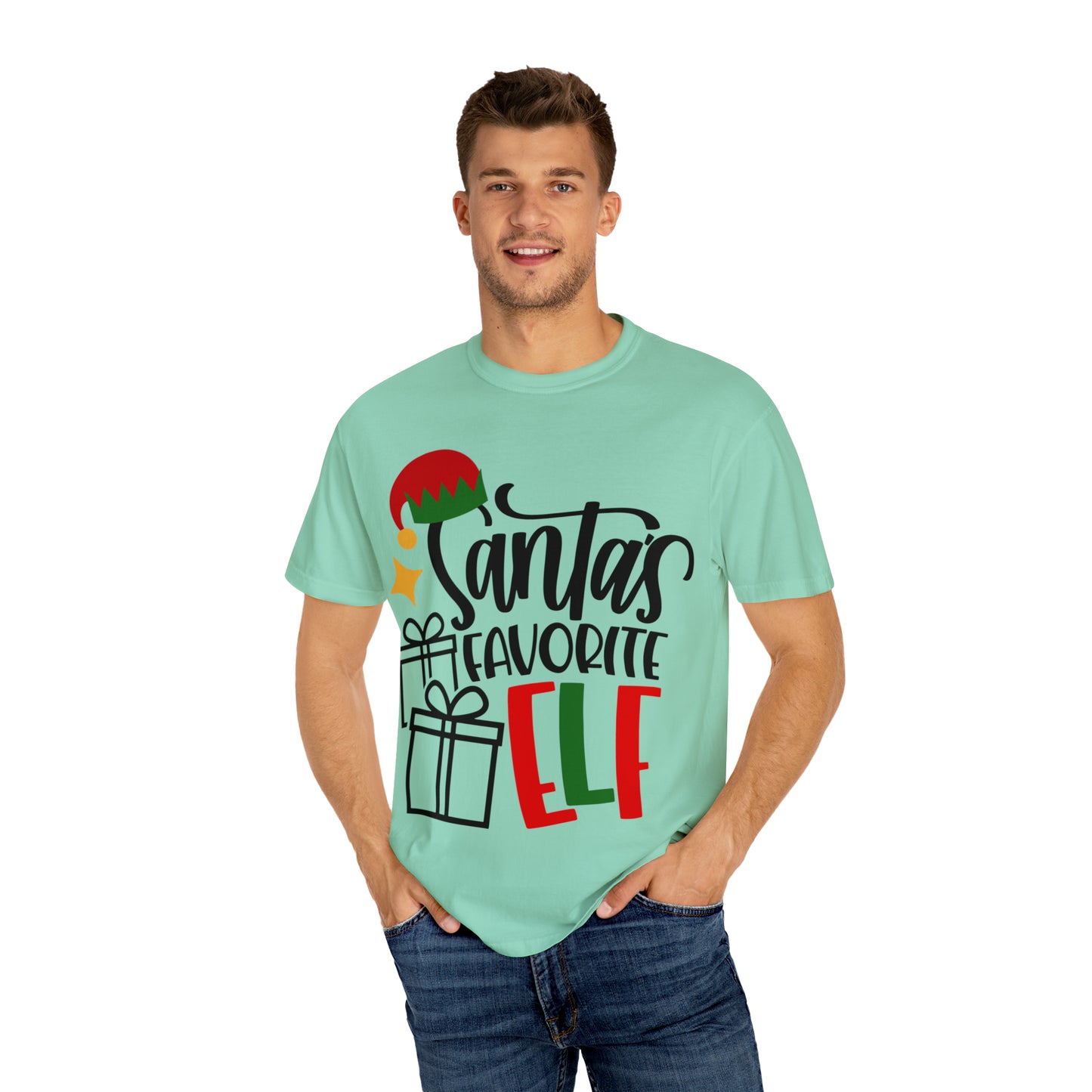 Santa's Favorite Elf Unisex Garment-Dyed T-shirt