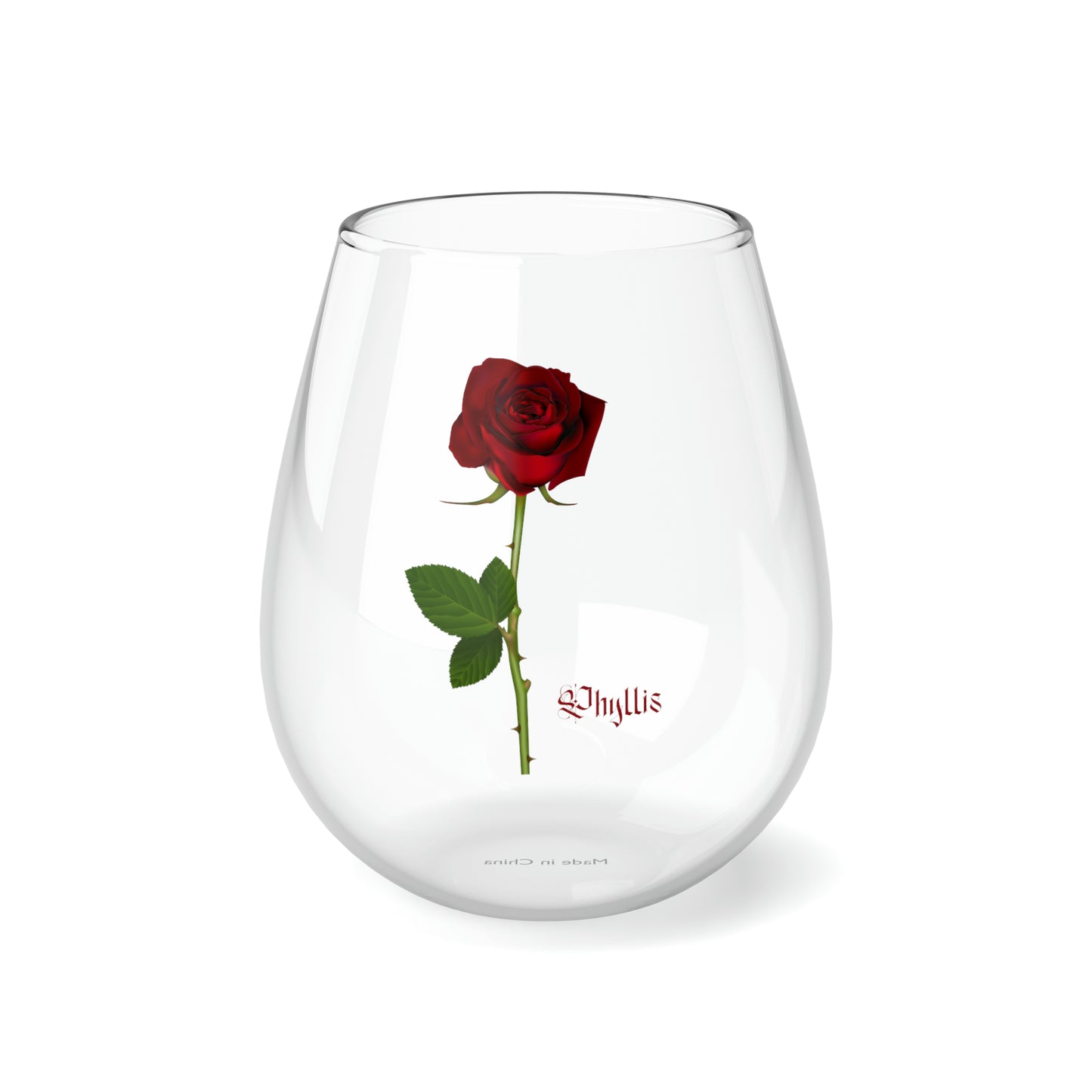 June PERSONALIZED Birth Flower Wine Glass, Birth Flower Gifts, Birth Flower wine glass, Birth Flower Gifts for Women, Gift for coworker, sister gift, birthday gift, Valentine gift, Stemless Wine Glass, 11.75oz