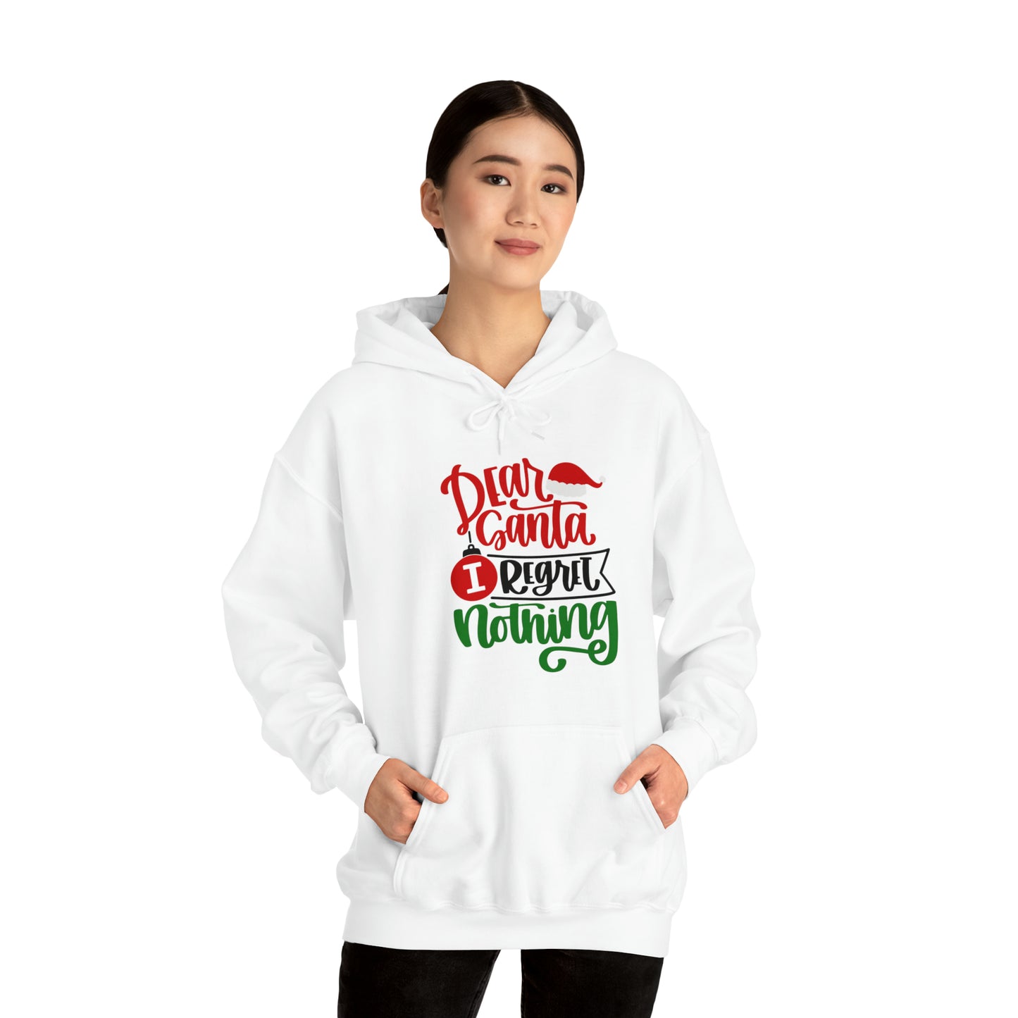 Dear Santa I Regret Nothing Unisex Heavy Blend™ Hooded Sweatshirt
