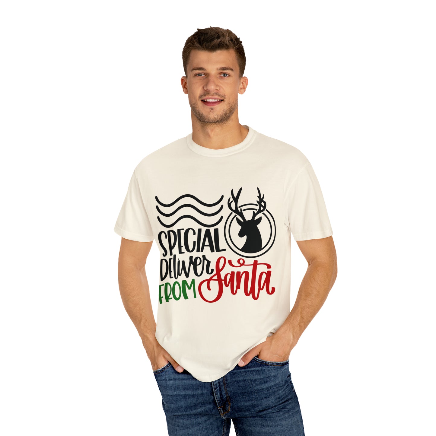 Special Delivery from Santa Unisex Garment-Dyed T-shirt