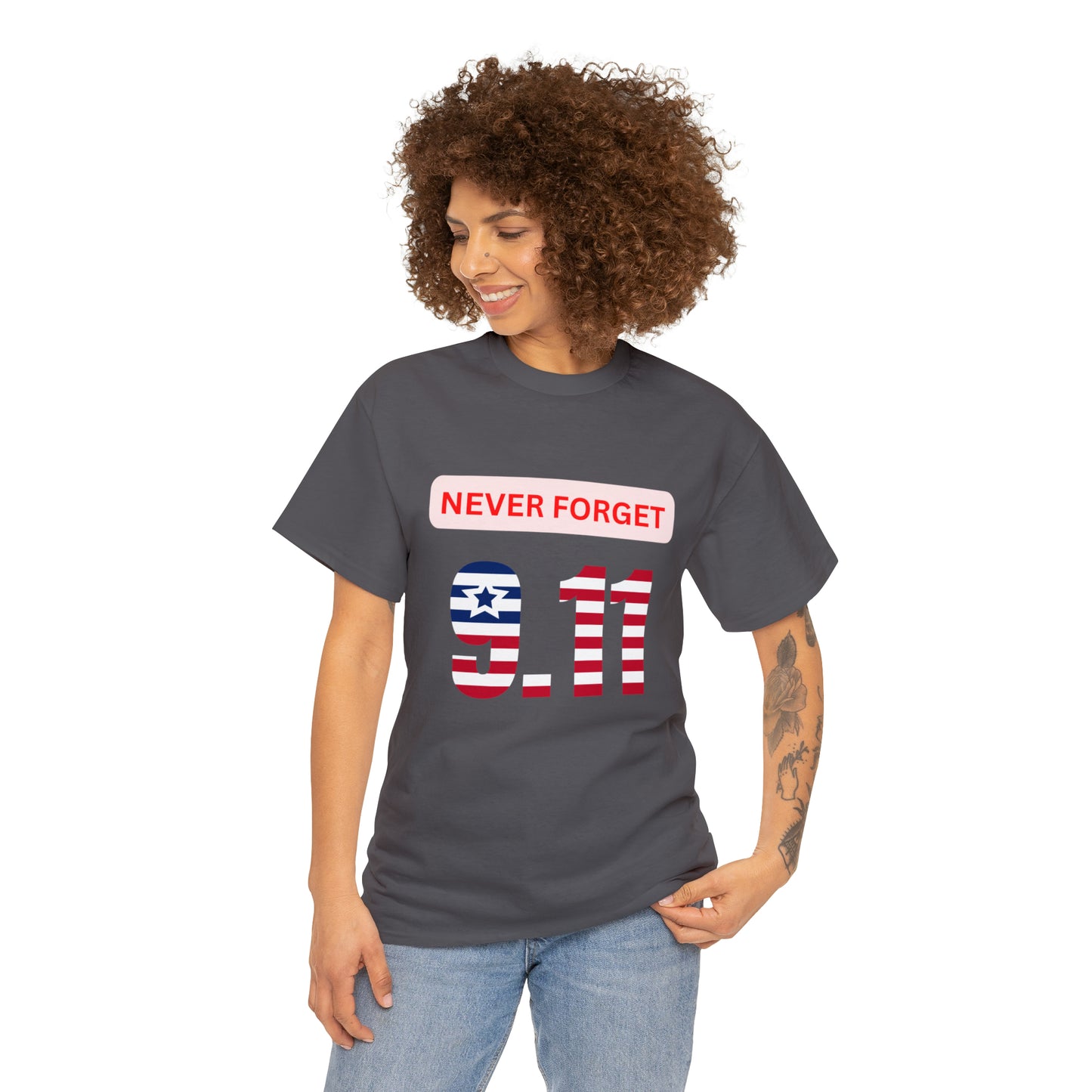 Unisex Heavy Cotton Tee - Never Forget 9/11