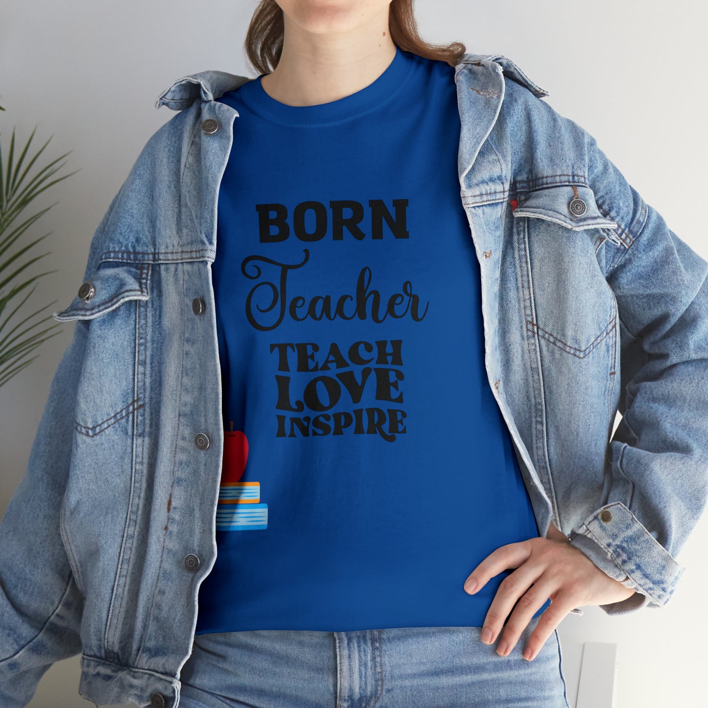 Born Teacher Unisex Heavy Cotton Tee