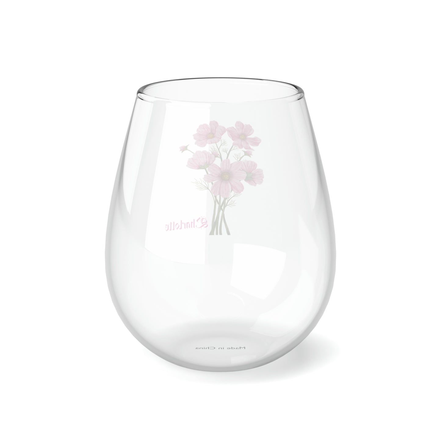 October PERSONALIZED Birth Flower Wine Glass, Birth Flower Gifts, Birth Flower wine glass, Birth Flower Gifts for Women, Gift for coworker, sister gift, birthday gift, Valentine gift, Stemless Wine Glass, 11.75oz