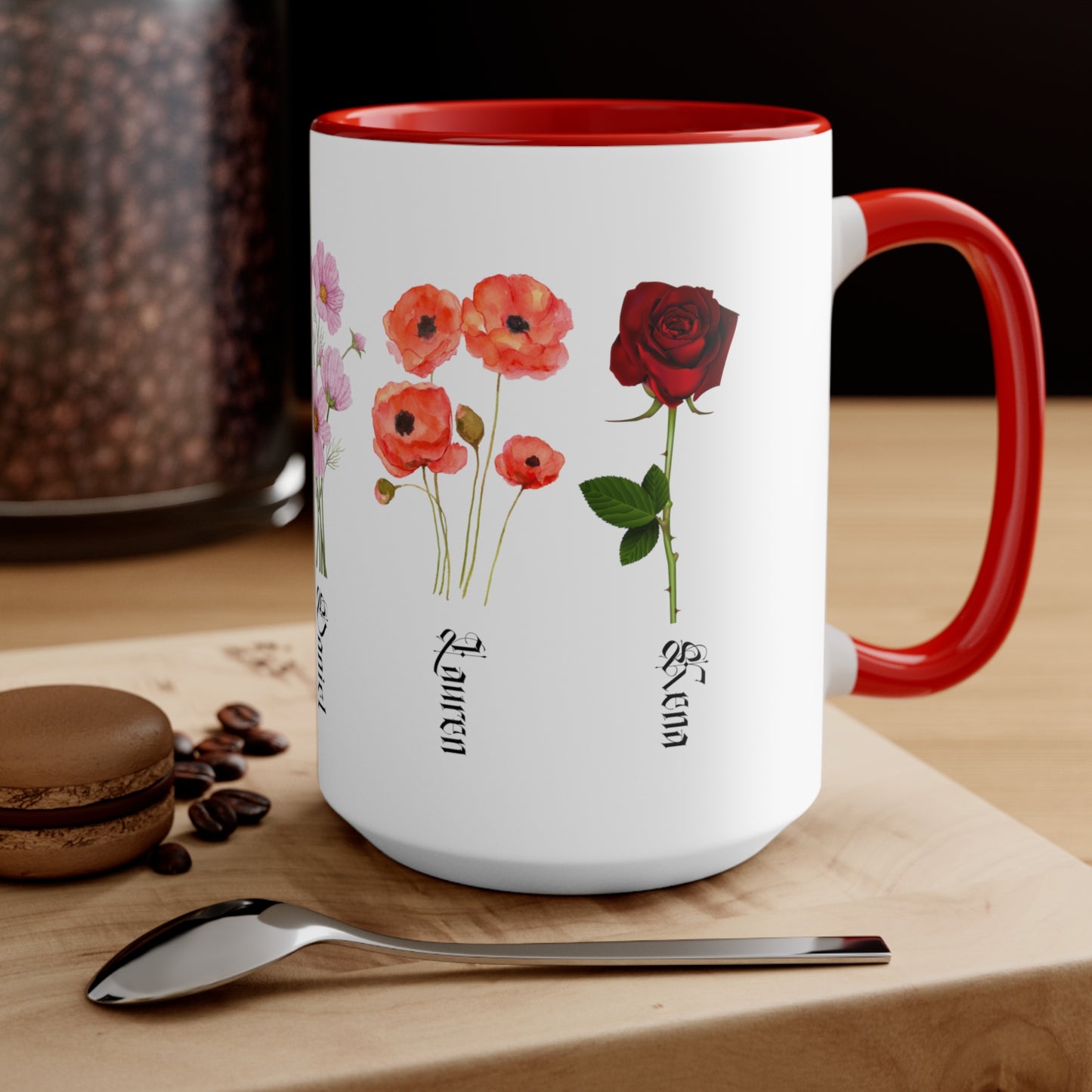 Custom Birth Month Flower mug, Mother's Day Gift, Plant Mom Mug, Custom Mom Mug, Mothers Day Mug,  Plant mom mug Two-Tone Coffee Mugs