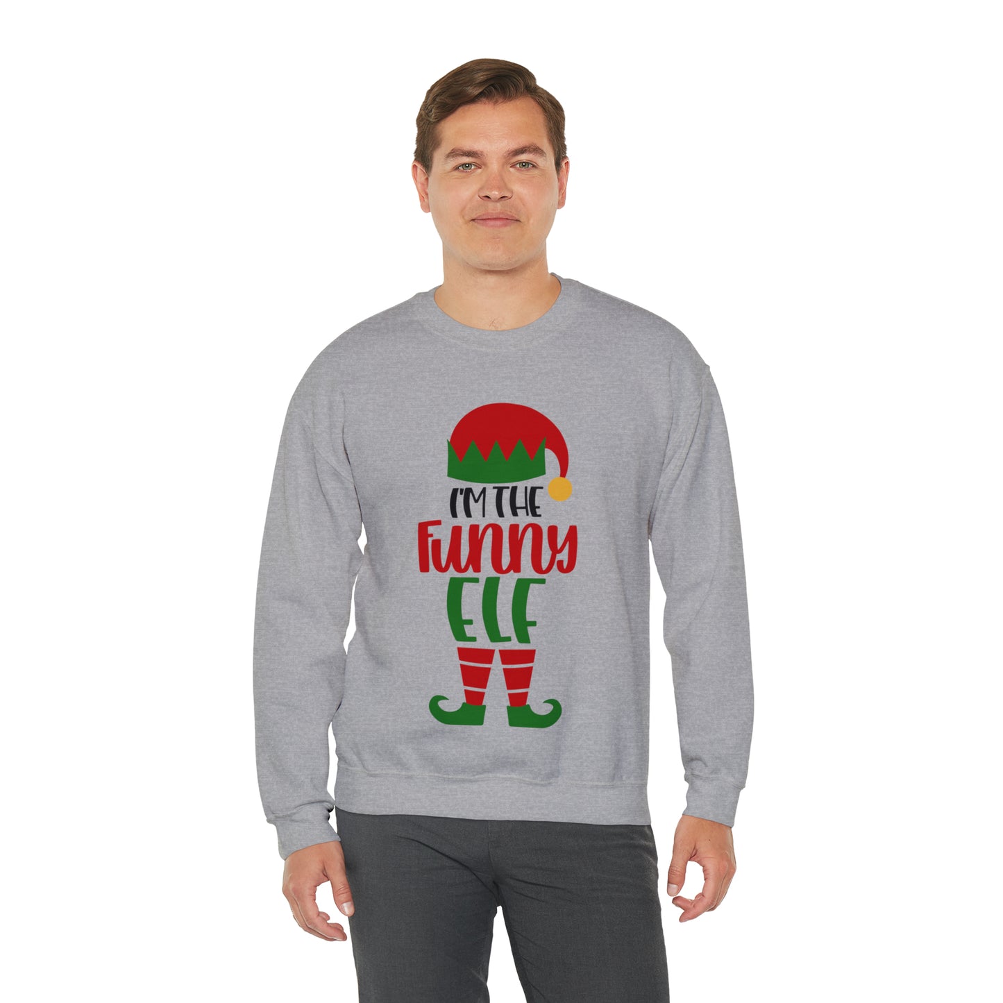 I'm the Funny Elf Unisex Heavy Blend™ Crewneck Sweatshirt