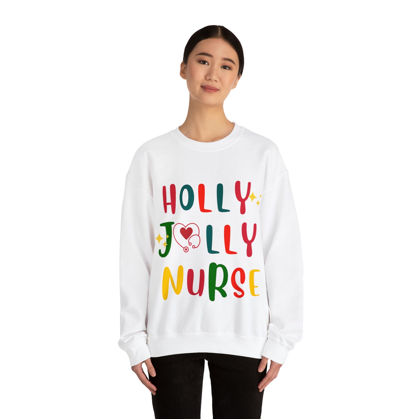 Santa's HollyJolly Nurse, Christmas Shirt, Christmas Gift, Nurse Christmas Sweatshirt, Nurse Xmas Shirt, Cute Nurse Pullover