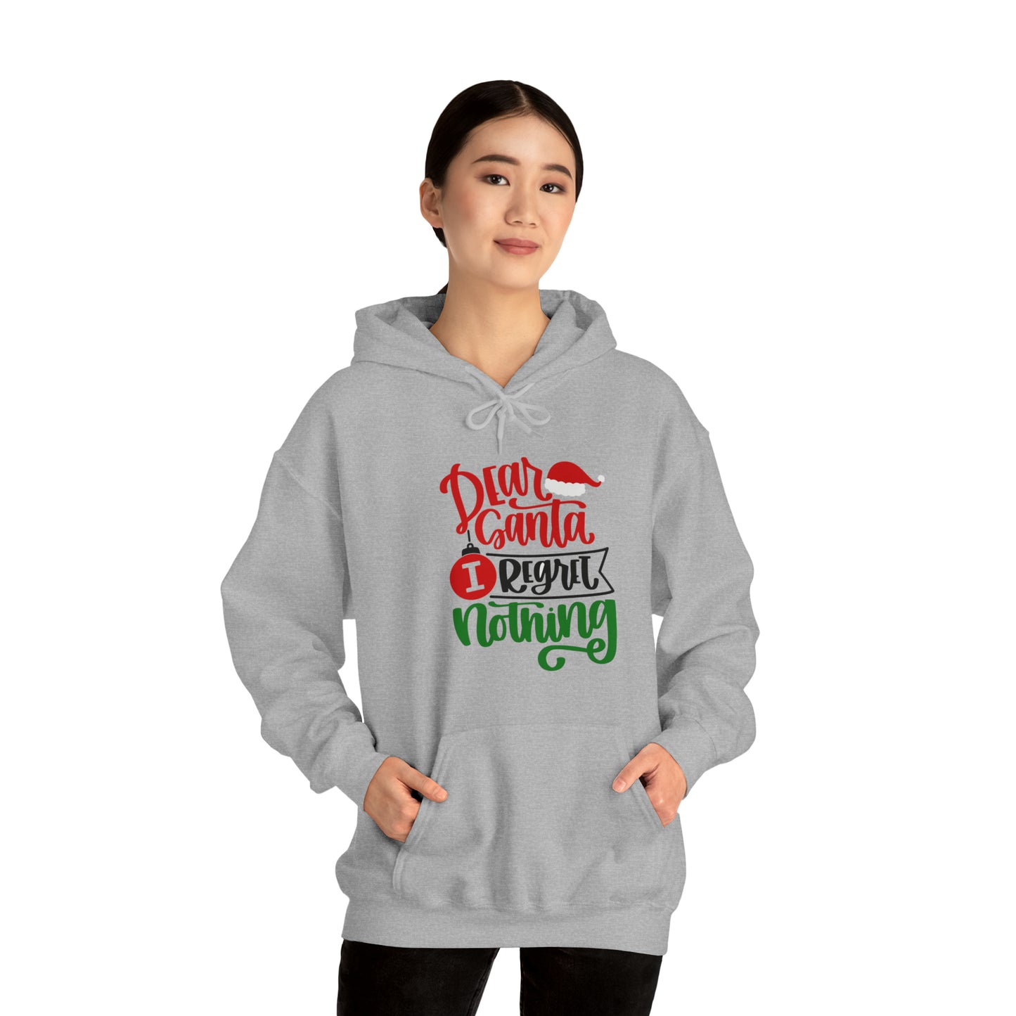 Dear Santa I Regret Nothing Unisex Heavy Blend™ Hooded Sweatshirt