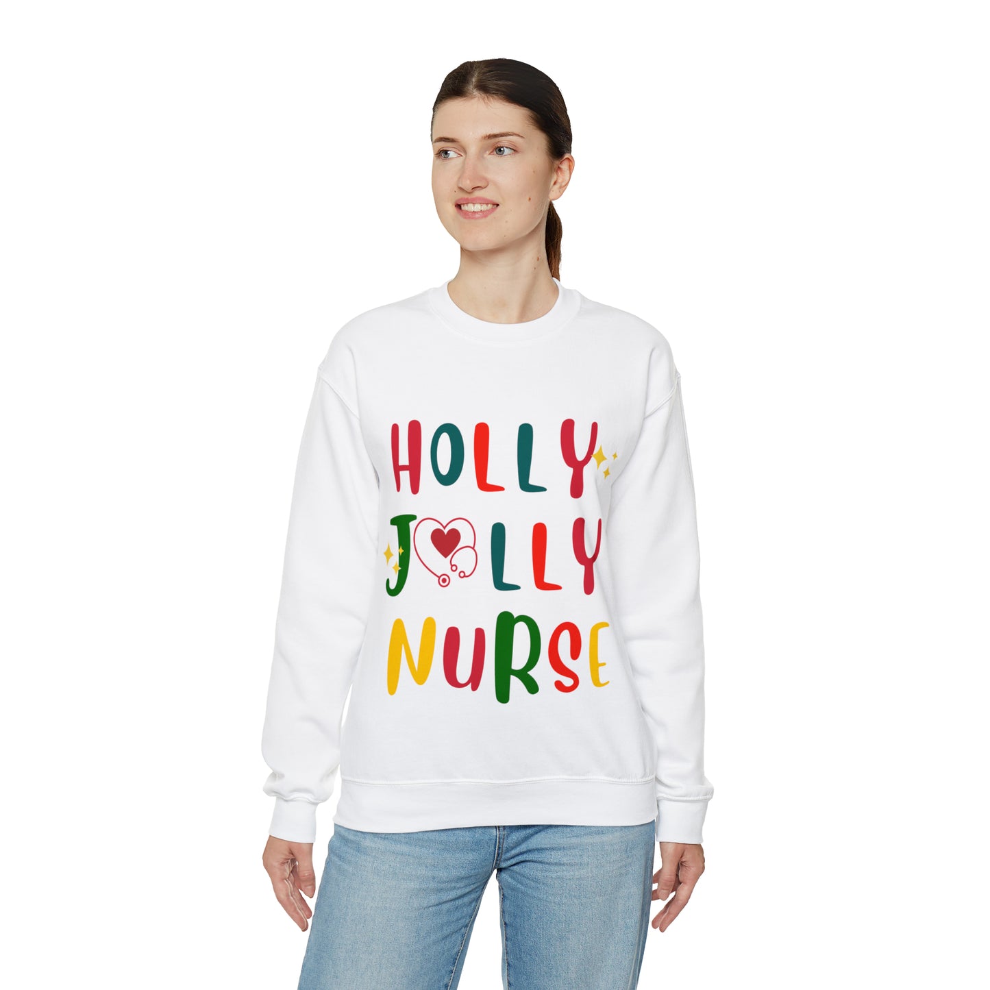 Santa's HollyJolly Nurse, Christmas Shirt, Christmas Gift, Nurse Christmas Sweatshirt, Nurse Xmas Shirt, Cute Nurse Pullover