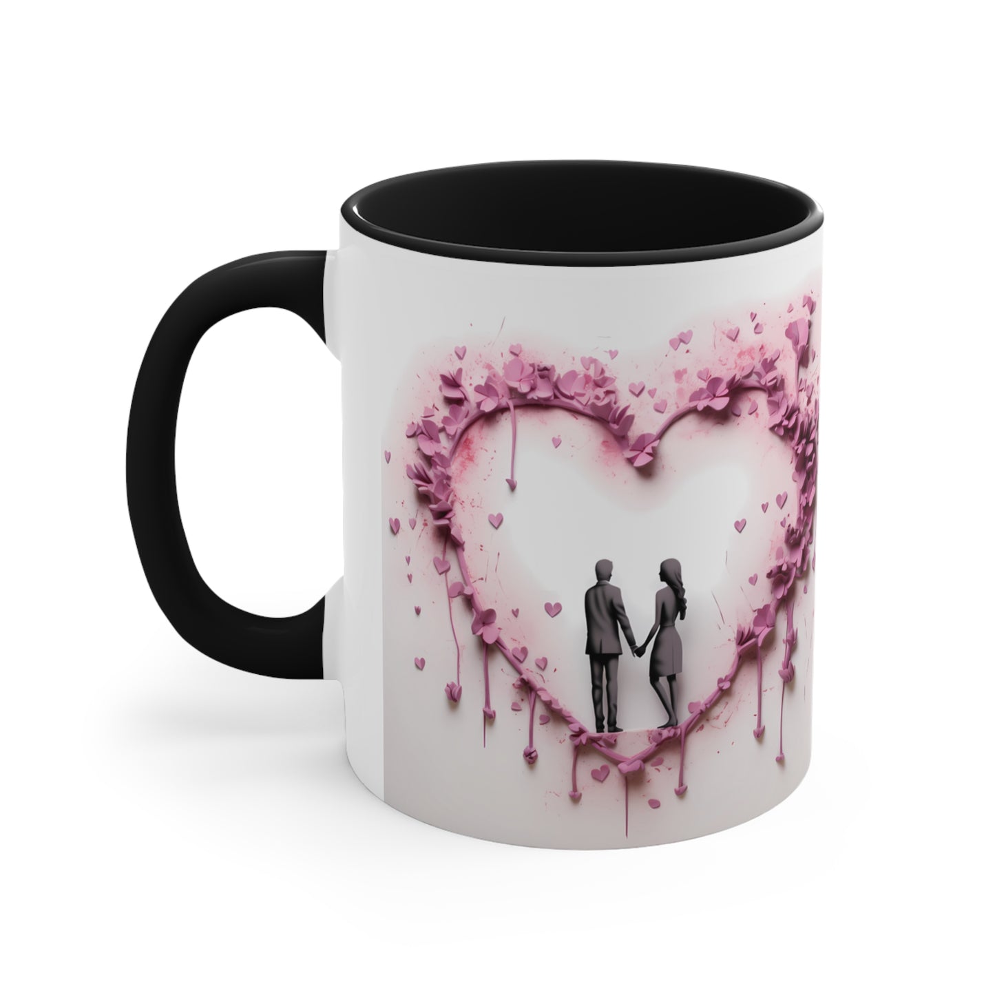 3D Valentine heart mug, couple mug, love heart couple mug, Funny Valentine Heart Candy, heart candy mug, conversation heart mug, Heart-Shaped Mug, Coffee Mug, 11oz
