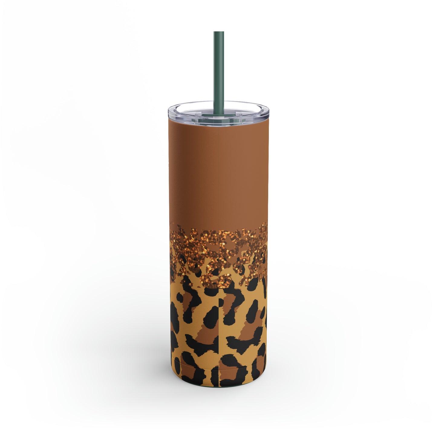 Personalized Leopard Tumbler, Tumblers, Animal print gift, Gift for her, custom name, Skinny Matte Tumbler, 20oz