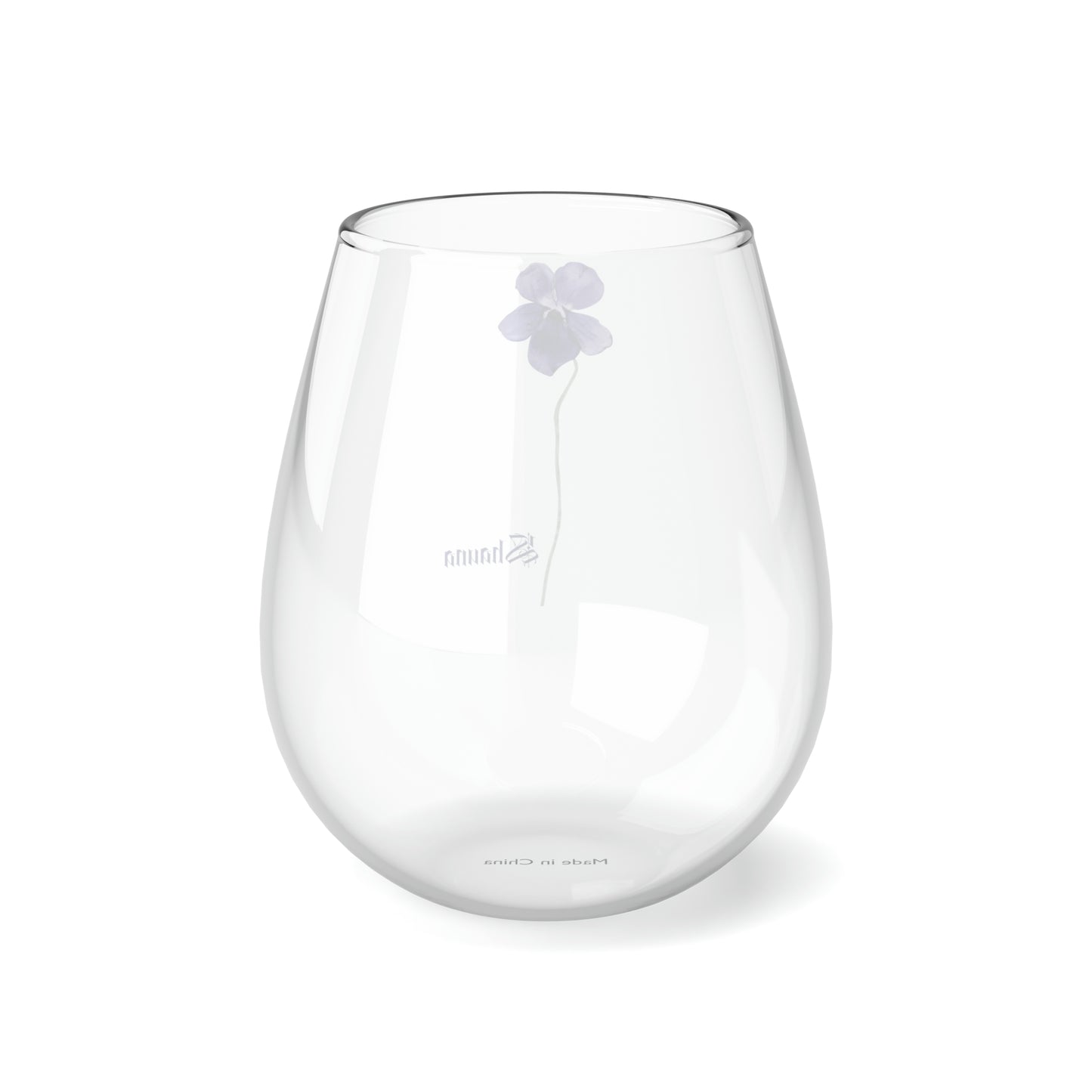 February PERSONALIZED Birth Flower Wine Glass, Birth Flower Gifts, Birth Flower wine glass, Birth Flower Gifts for Women, Gift for coworker, sister gift, birthday gift, Valentine gift, Stemless Wine Glass, 11.75oz