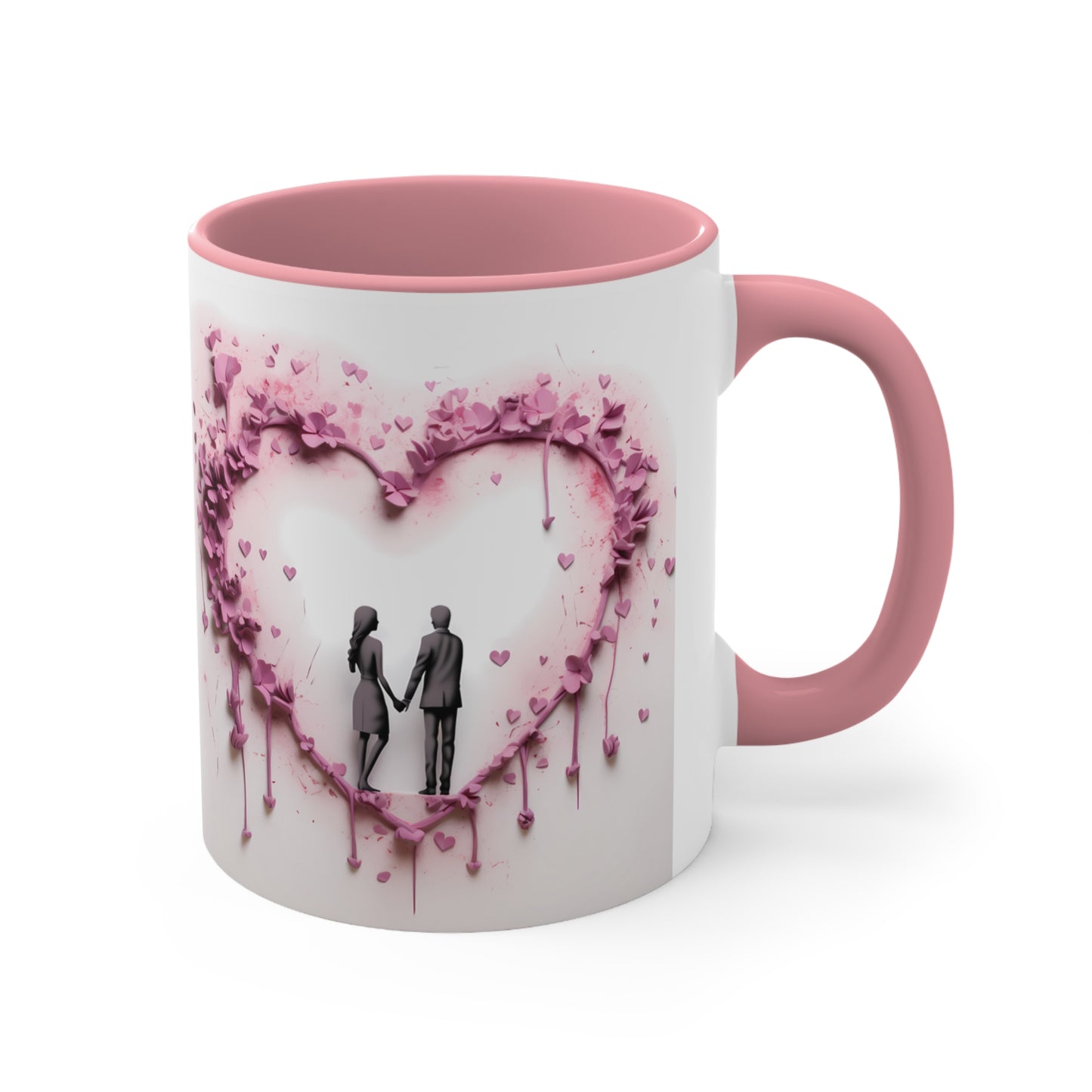 3D Valentine heart mug, couple mug, love heart couple mug, Funny Valentine Heart Candy, heart candy mug, conversation heart mug, Heart-Shaped Mug, Coffee Mug, 11oz