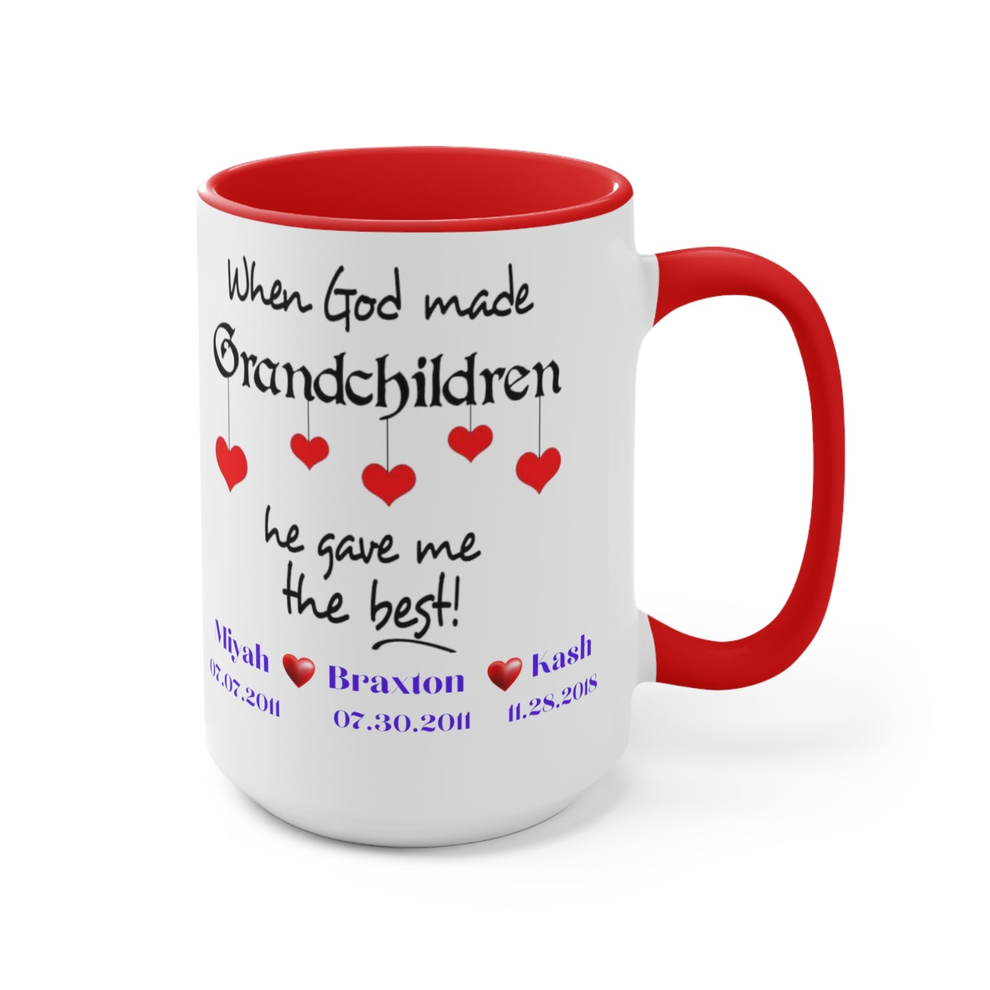Personalized Grandma Mug With Names, Gift for Grandma, Grandma Mug, Grandma Mug with Grandchildren's Name, Grandma Cup with Names