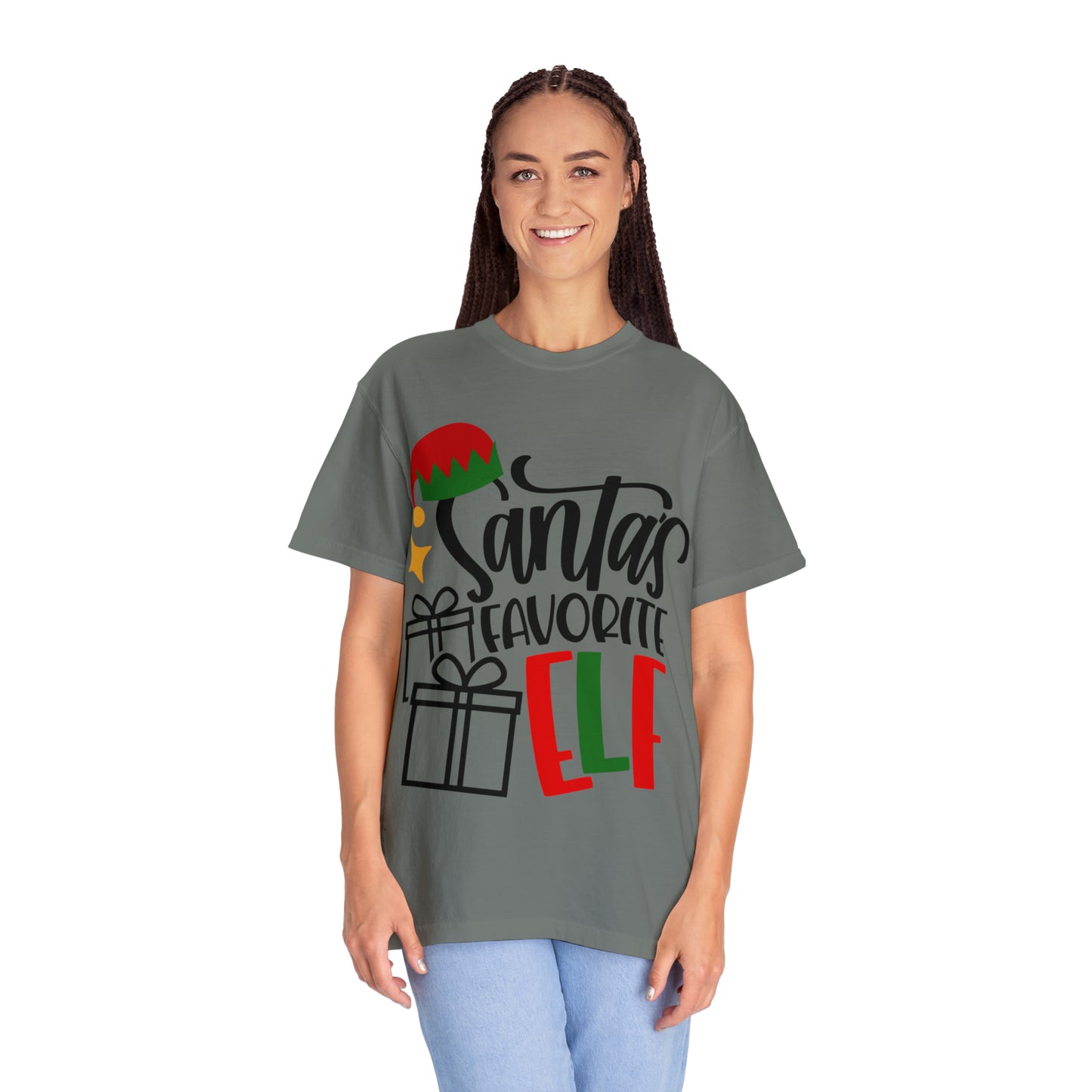 Santa's Favorite Elf Unisex Garment-Dyed T-shirt