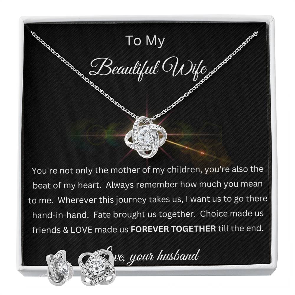 Revd Love Knot Necklace Set. Wife Gift, Mother's Day Gift, Wife Necklace, Mother's Day Gift From Soulmate, Mother's Day Gift From Spouse, Wife Birthday Gift, Soulmate Birthday Gift, Just Because Gift to Wife, Birthday Gift, Anniversary Gift