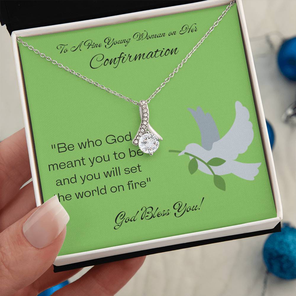 Alluring Beauty Necklace. Holy Confirmation Gift, Confirmation Gift, Gift from Parents, Confirmation Necklace, Gift for Her, Baptism Gift, First Communion, Faith, Christening, Confirmation, Cross Necklace