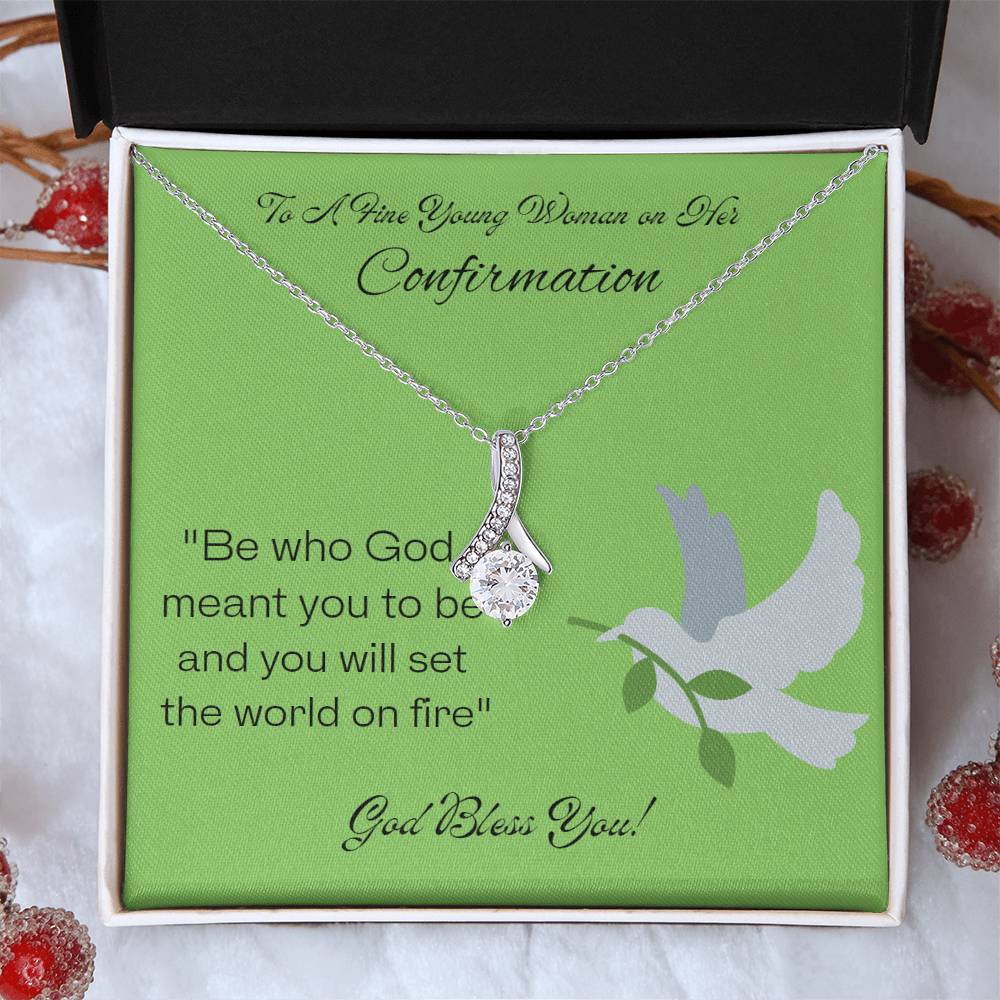 Alluring Beauty Necklace. Holy Confirmation Gift, Confirmation Gift, Gift from Parents, Confirmation Necklace, Gift for Her, Baptism Gift, First Communion, Faith, Christening, Confirmation, Cross Necklace