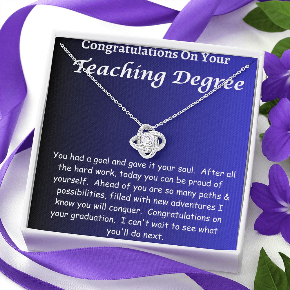 Love Knot Teacher Graduation Gift For Teachers, Graduation Gifts For Her,  Future Teacher Necklace, 2023 Graduation Gift For New Teacher, Teacher Gifts, Graduate Teacher Gift