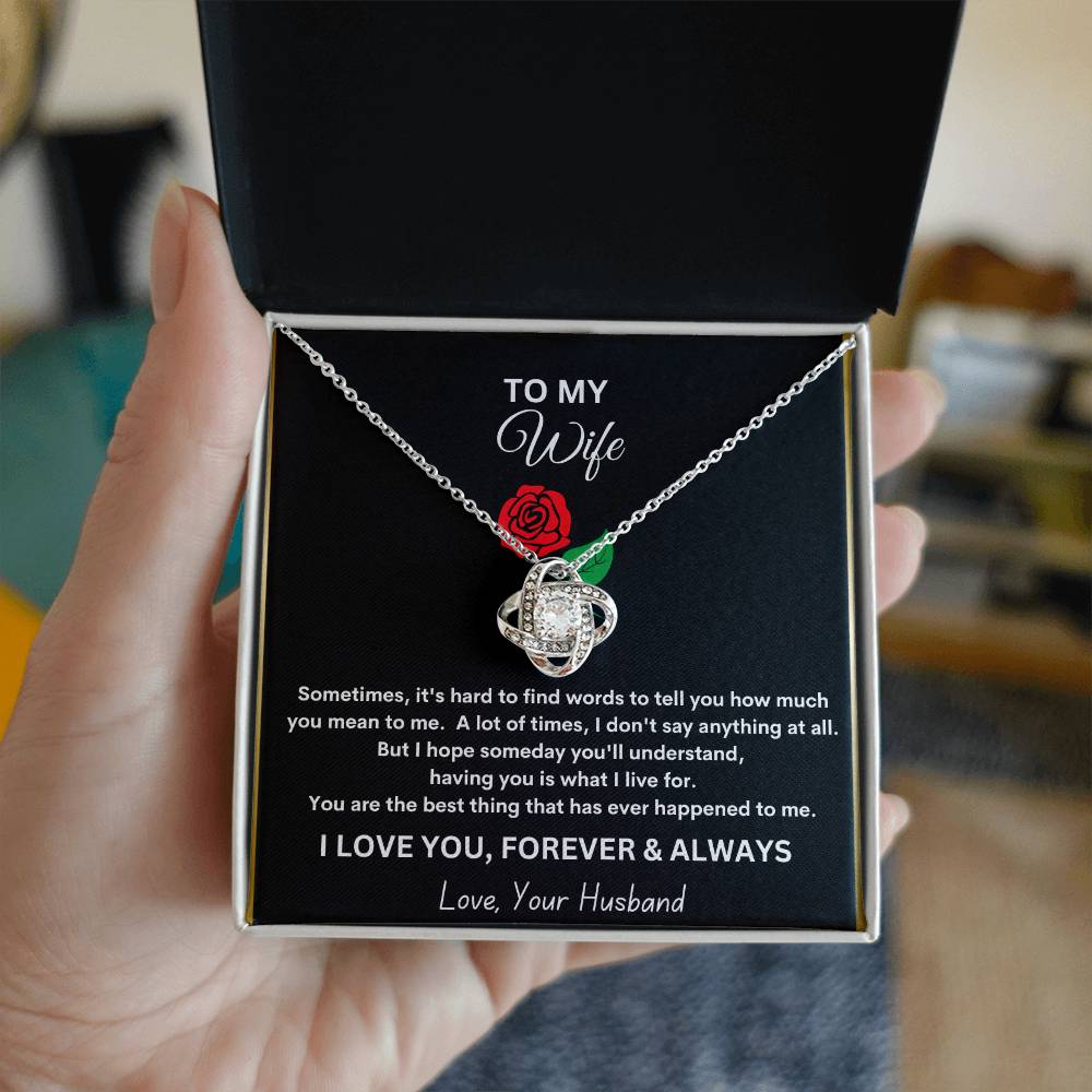 Revd Love Knot Necklace Wife Gift, Mother's Day Gift, Wife Necklace, Mother's Day Gift From Husband, Mother's Day Gift From Spouse, Wife Birthday Gift, Just Because Gift to Wife, Birthday Gift, Anniversary Gift