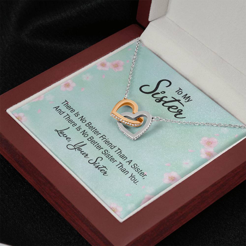 Interlocking Hearts Necklace. Necklace for Soulmate, for Sister, Birthday Gift, Bonus Sister, Mom, Valentine's Day, Special Occasion or Just Because