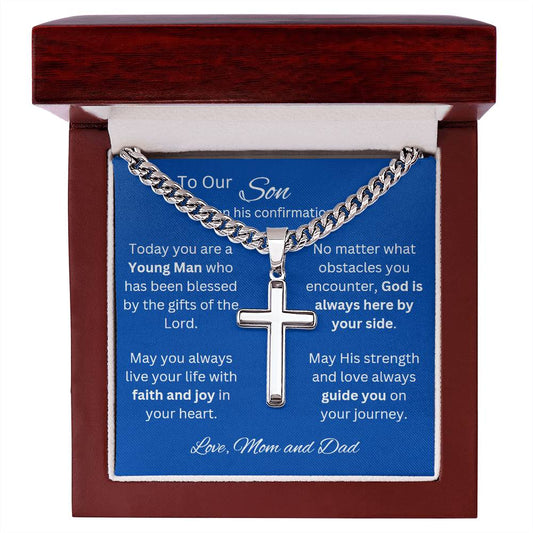 Holy Confirmation Gift, Confirmation Gift, Gift from Parents, Confirmation Necklace, Gift for Him, Baptism Gift, First Communion, Faith, Christening, Confirmation, Cross Necklace