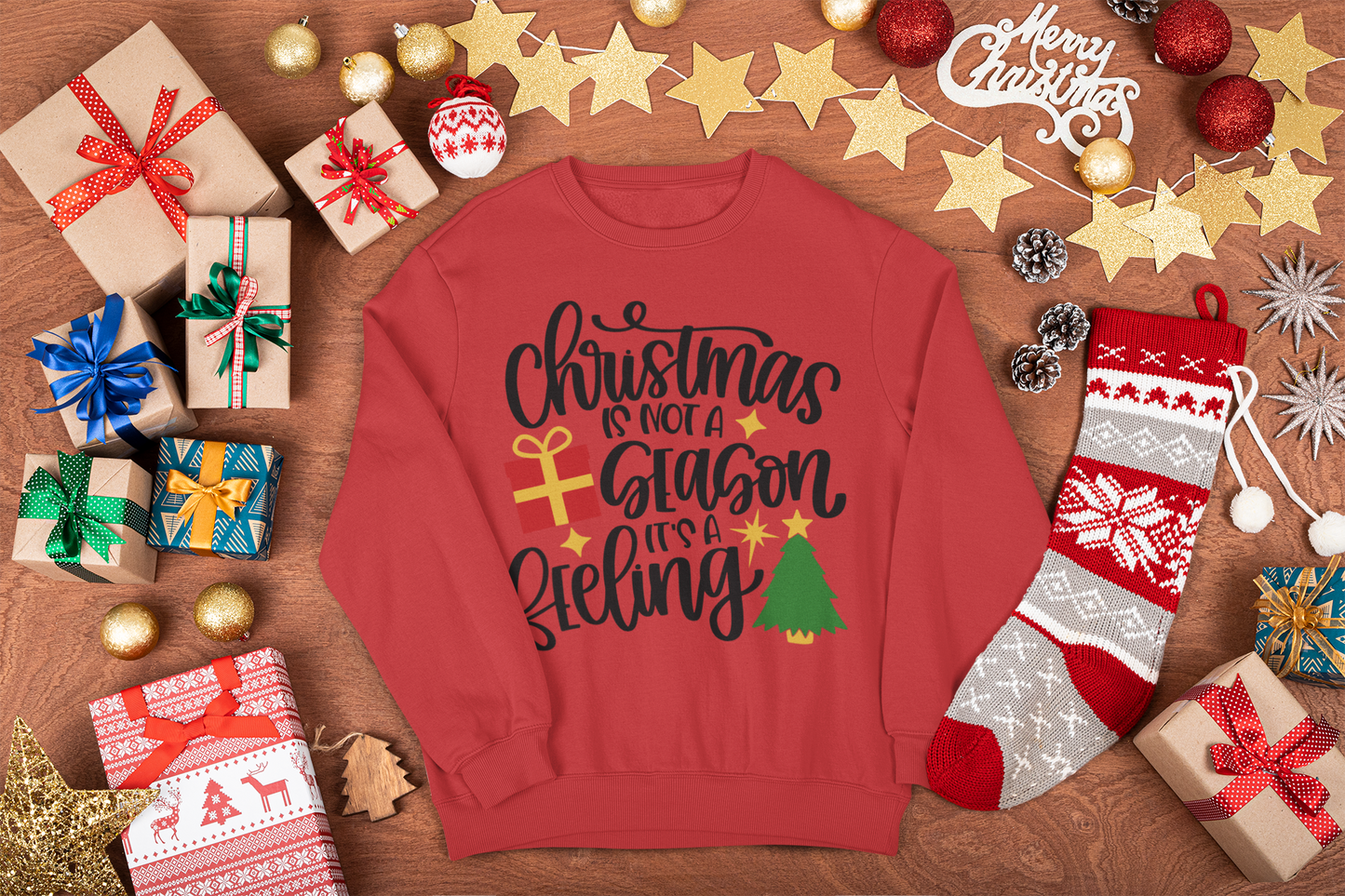 Christmas is not a Season, It's a Feeling Unisex Heavy Blend™ Crewneck Sweatshirt