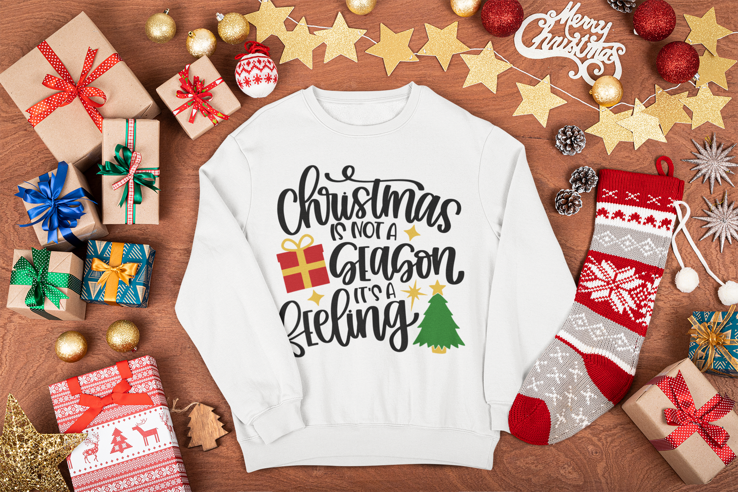 Christmas is not a Season, It's a Feeling Unisex Heavy Blend™ Crewneck Sweatshirt