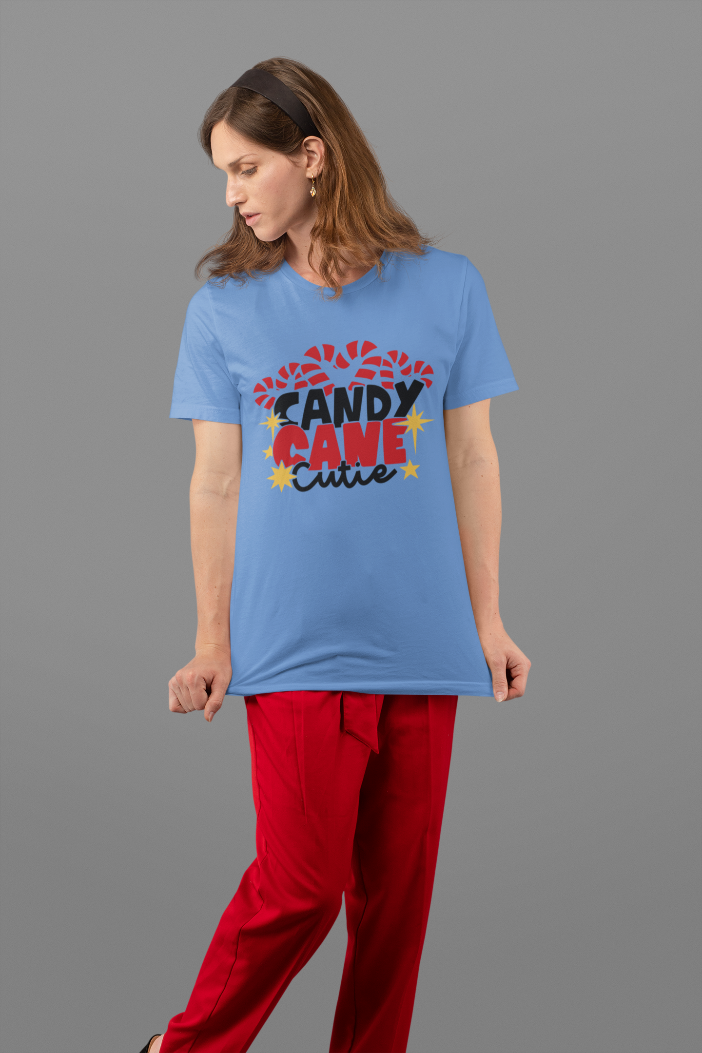 Candy Cane Cutie Unisex Garment-Dyed T-shirt