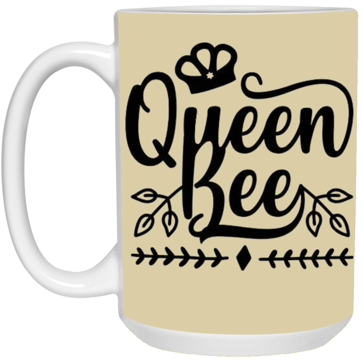Queen Bee 15 oz. White Mug