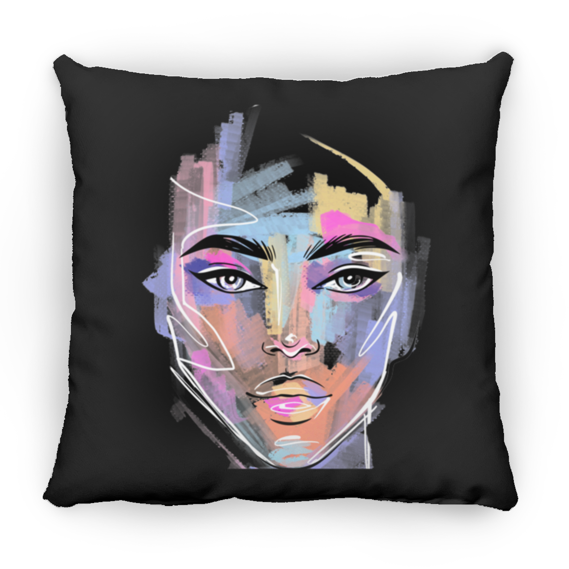 Colorful Expression Large Square Pillow