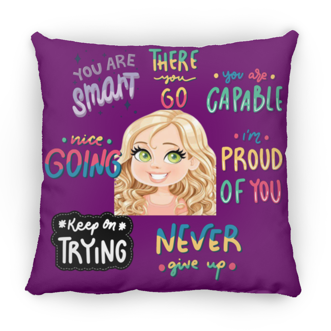 You Are Smart. Large Square Pillow
