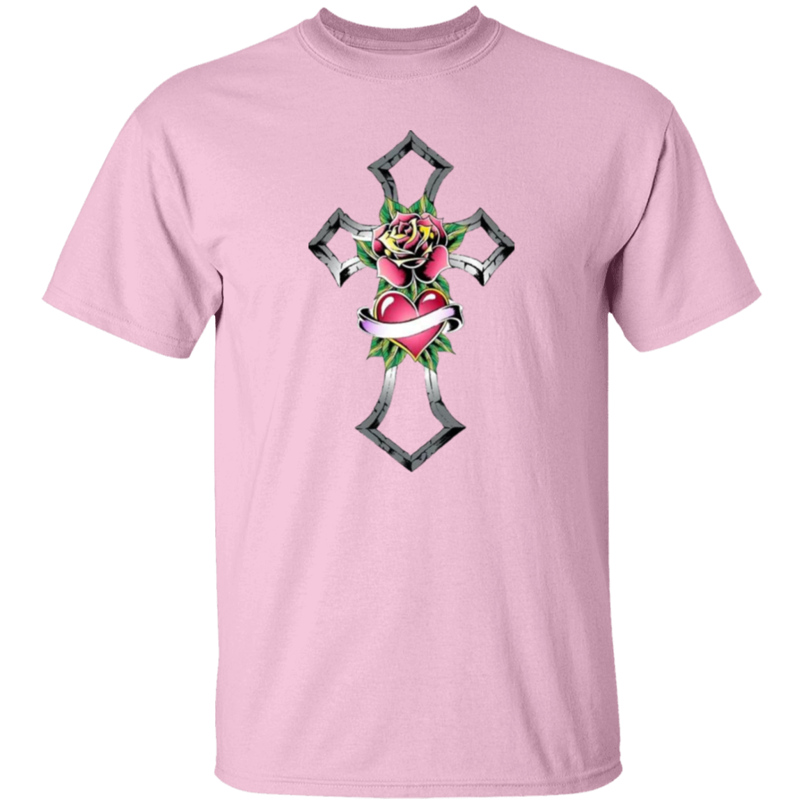Tribal Rose with Heart Emblem Unisex T-Shirt