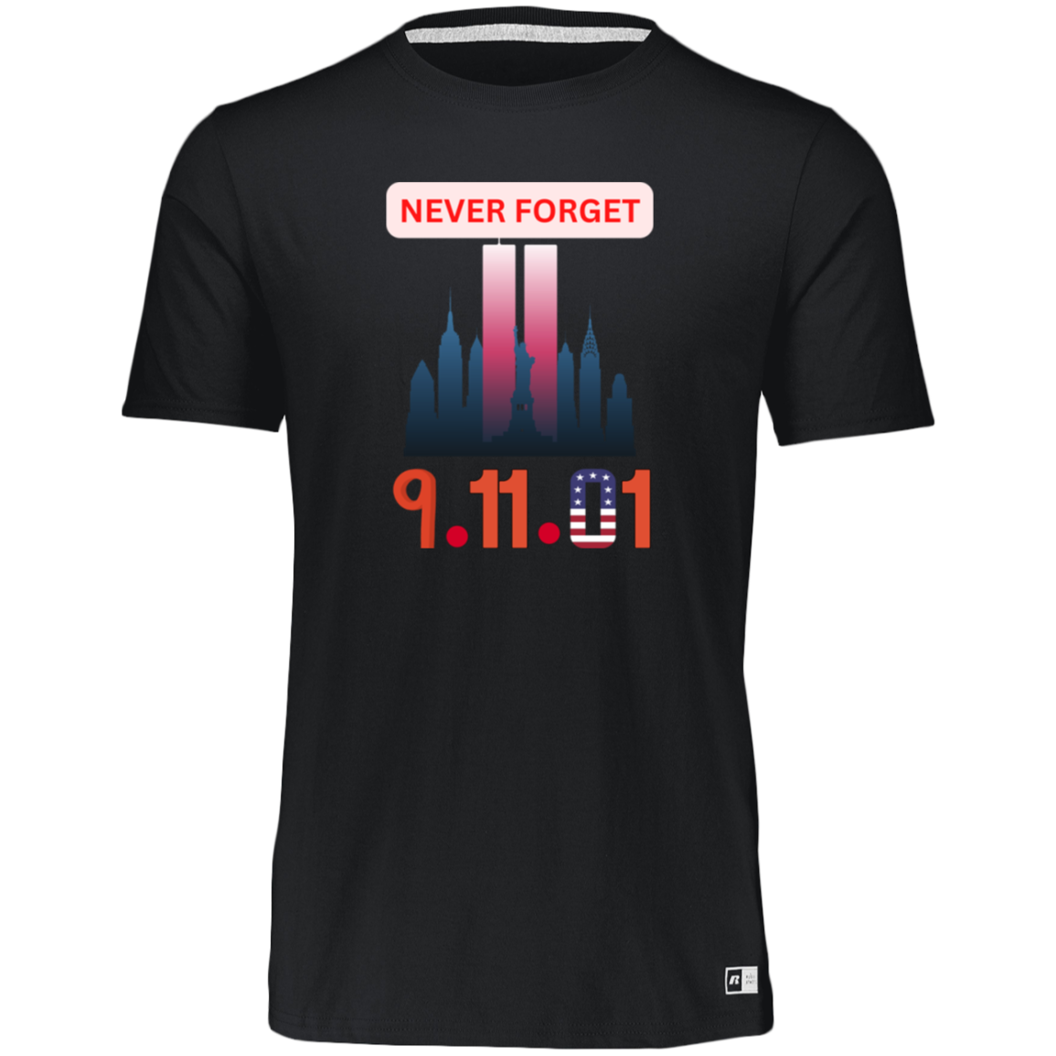 Unisex Dri-Power Tee--Never Forget 9-11-01
