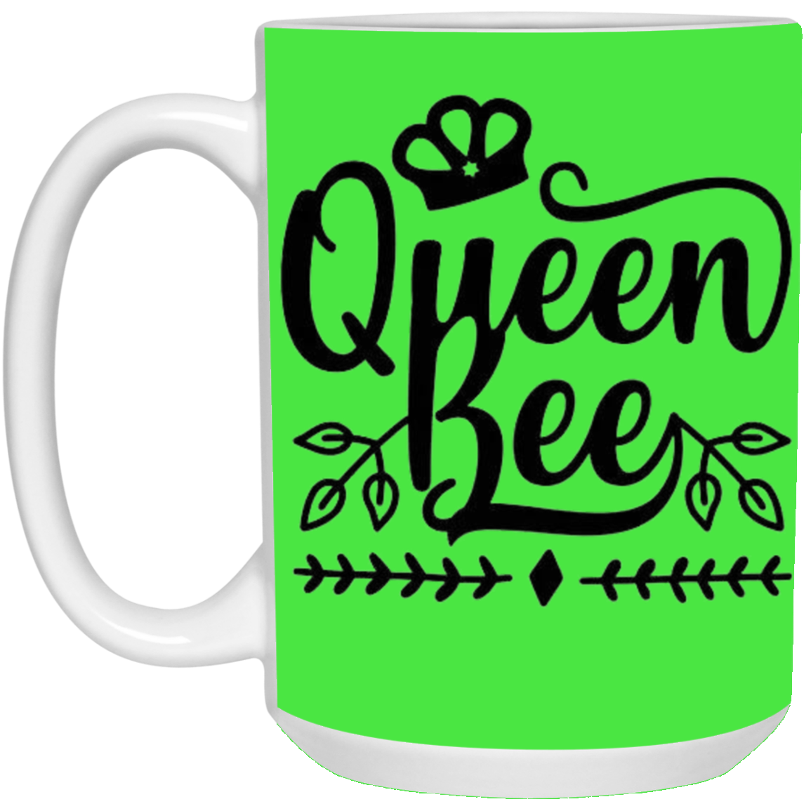 Queen Bee 15 oz. White Mug