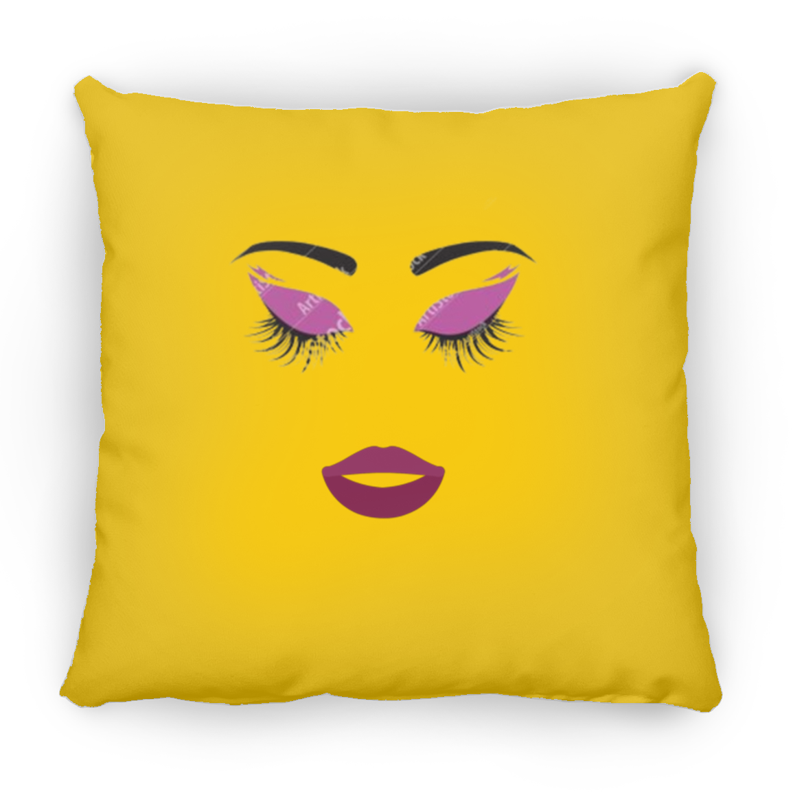Luscious Lips Large Square Pillow