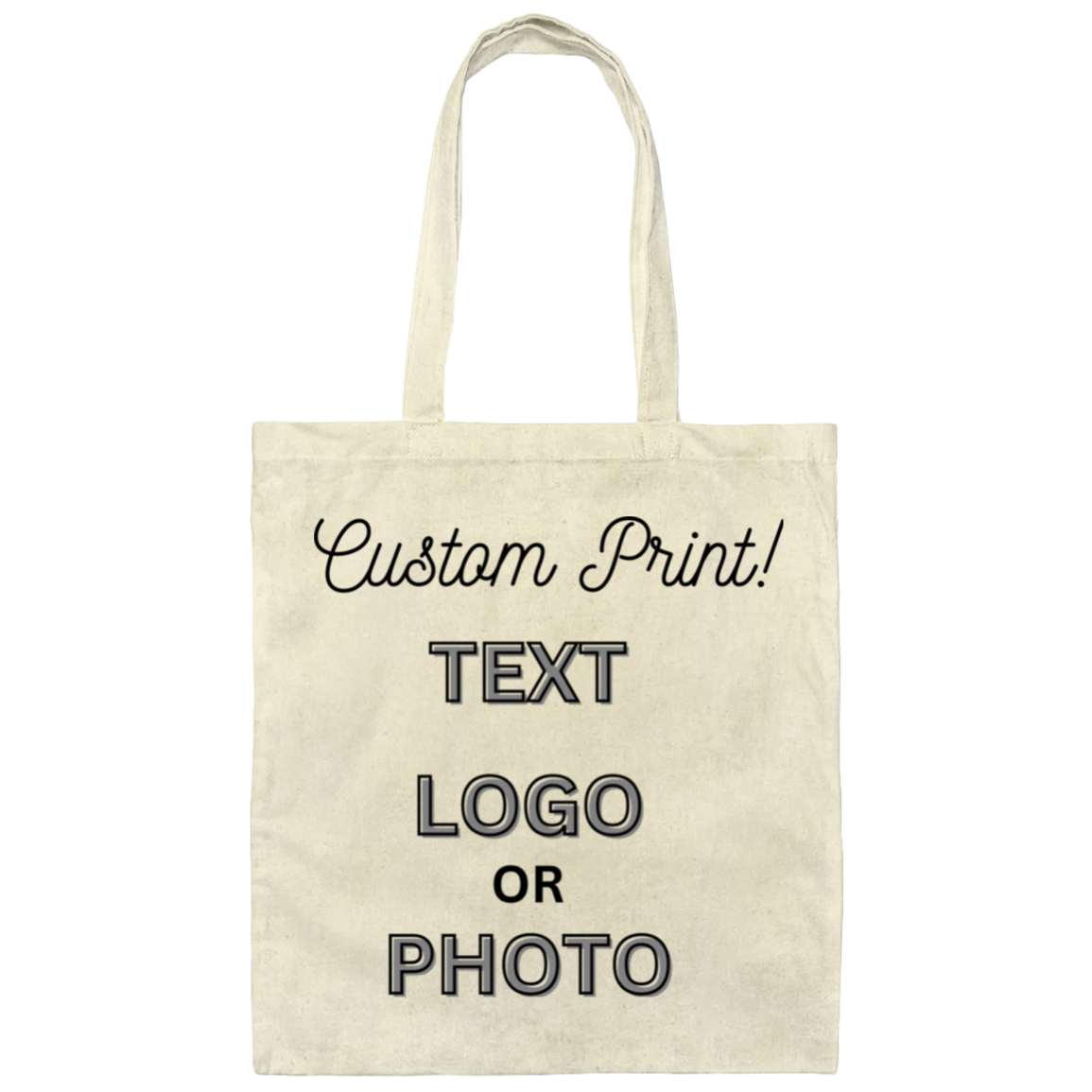 Custom Print Canvas Tote Bag