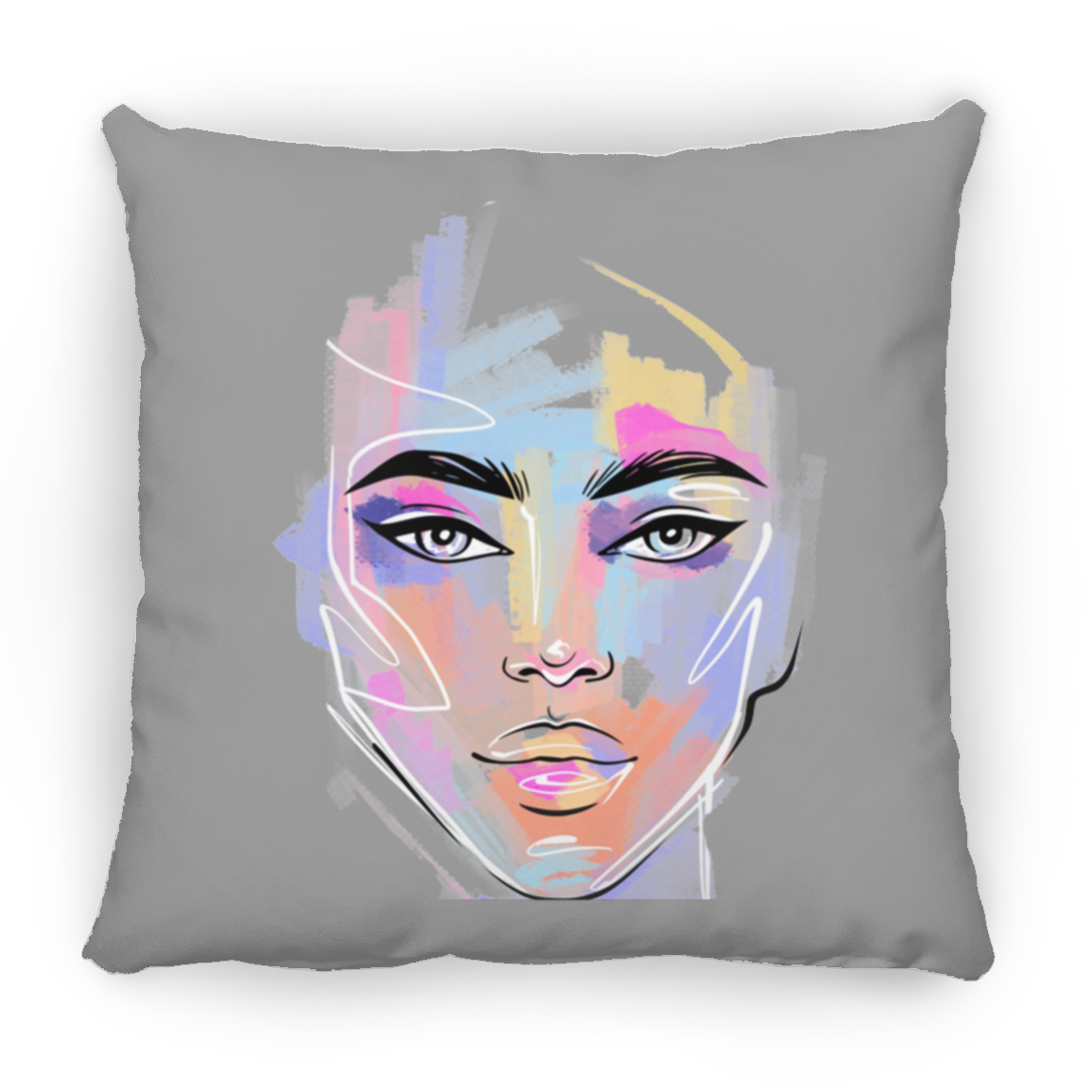Colorful Expression Large Square Pillow