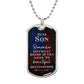 Dear Son Remember, Difficult Roads Often Lead To Beautiful Destinations--Dog Tag