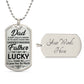 Dad, Every Child's Dream Dog Tag, Father's Day Gift, To My Dad, Dog Tag for Dad, Gift for Dad, From Son, From Daughter, Engraved Dog Tag, Dad Birthday Gift, Men's Gift