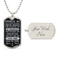 Promise Me .... From Mom and Dad--Dog Tag