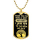 Thank You For Being A Best Husband, I Love You --Dog Tag