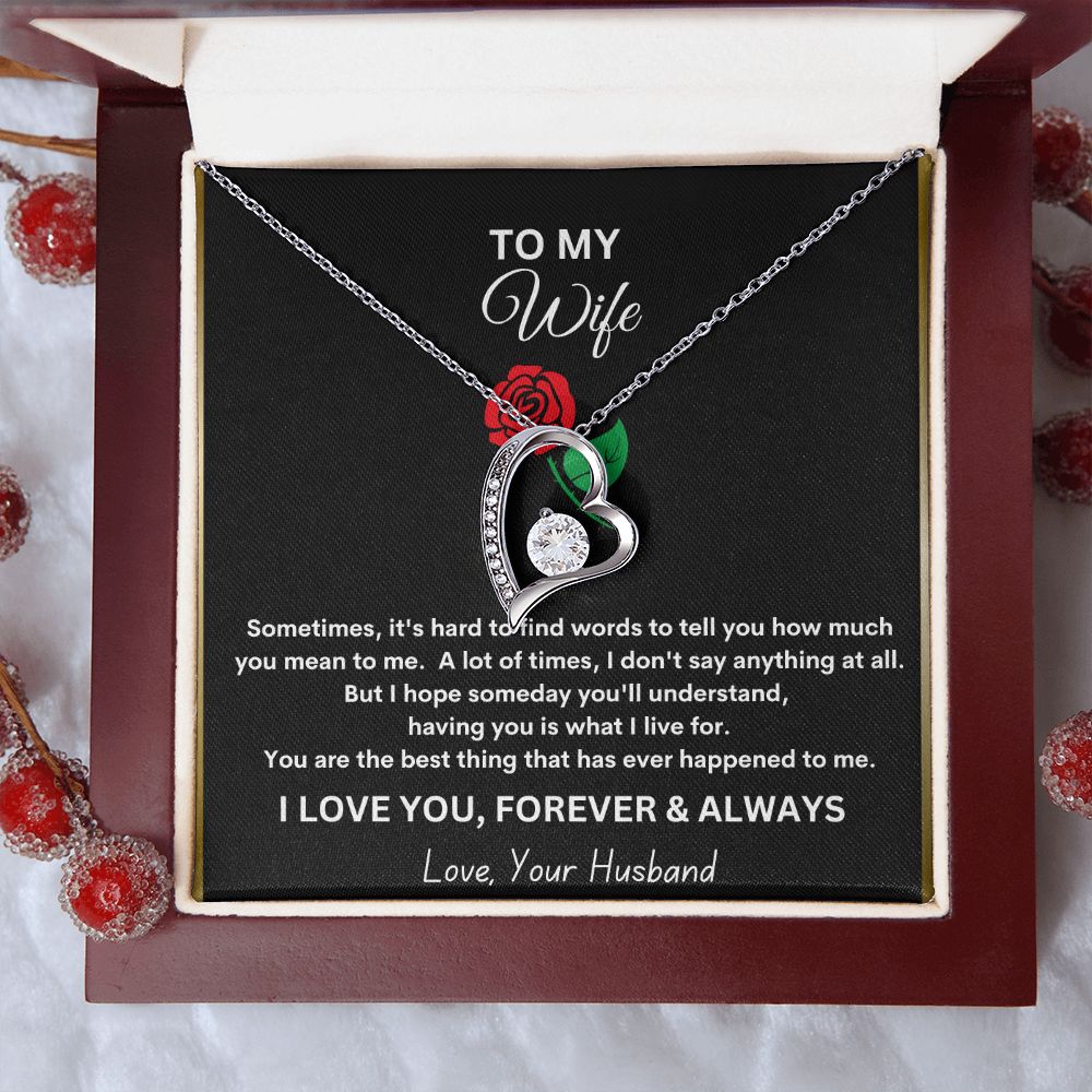 Forever Love Necklace. Wife Gift, Mother's Day Gift, Wife Necklace,  Mother's Day Gift From Husband, Mother’s Day Gift From Spouse, Wife Birthday Gift, Just Because Gift to Wife, Birthday Gift, Anniversary Gift