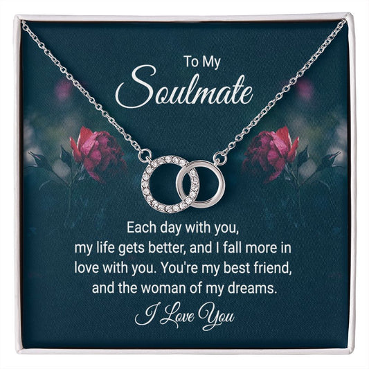 Perfect Pair Necklace is a beautiful representation of togetherness for that Special Someone. Great Valentine's Gift, Birthday Gift, Special Occasion.