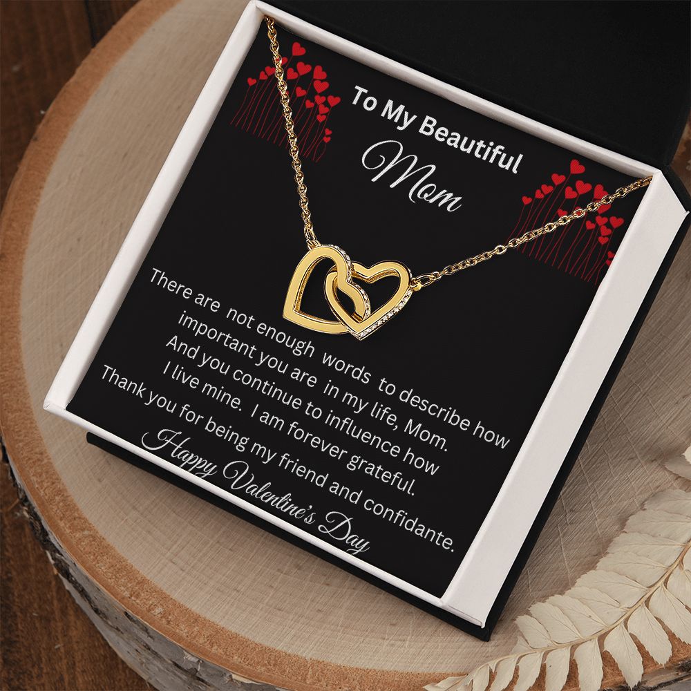 Beautiful Interlocking Hearts necklace.  Necklace for mom, Valentine's Day, Special Occasion or Just Because