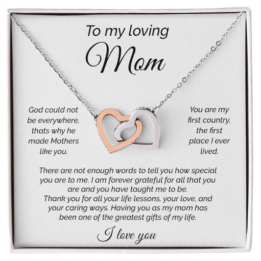 Interlocking Hearts Necklace. Mom Gift, Mother's Day Gift, Mom Necklace,  Mother Gift From Son, Mother Gift From Daughter, Mom Birthday Gift, Just Because  Gift to Mom