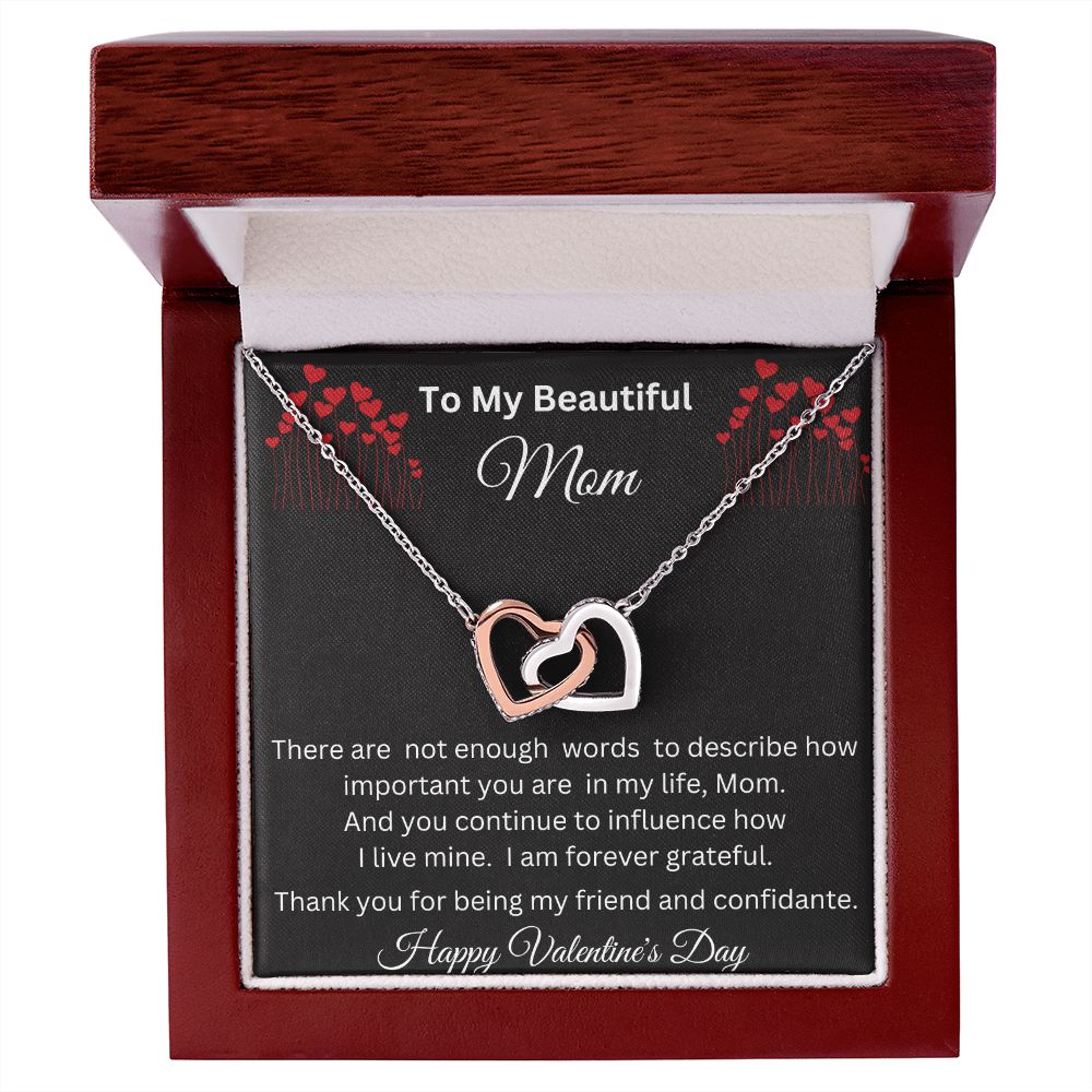 Beautiful Interlocking Hearts necklace.  Necklace for mom, Valentine's Day, Special Occasion or Just Because