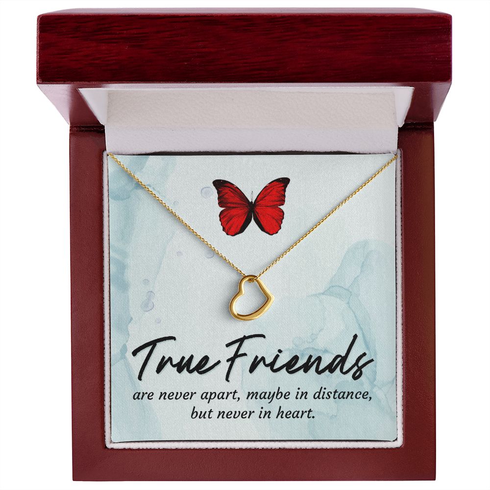 True Friends-- Delicate Heart Necklace,