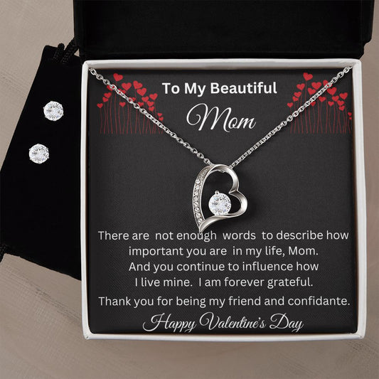 Forever Love Necklace Set, Mom Gift, Valentine's Day Gift, Mom Necklace,  Mother Gift From Son, Mother Gift From Daughter, Mom Birthday Gift, Just Because  Gift to Mom