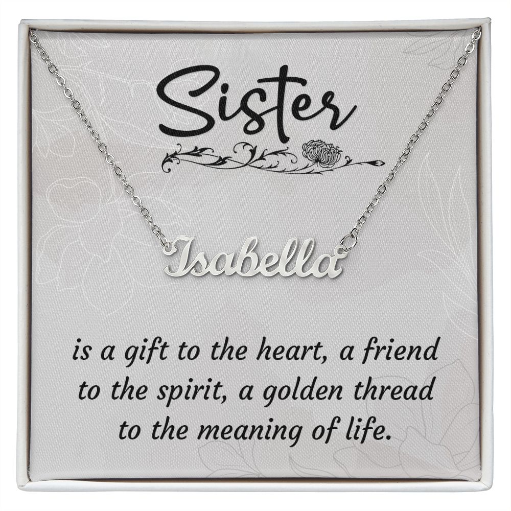 Personalized Name Necklace is the perfect gift for your sister.  Great Valentine's Day Gift, Special Occasion, or Just Because