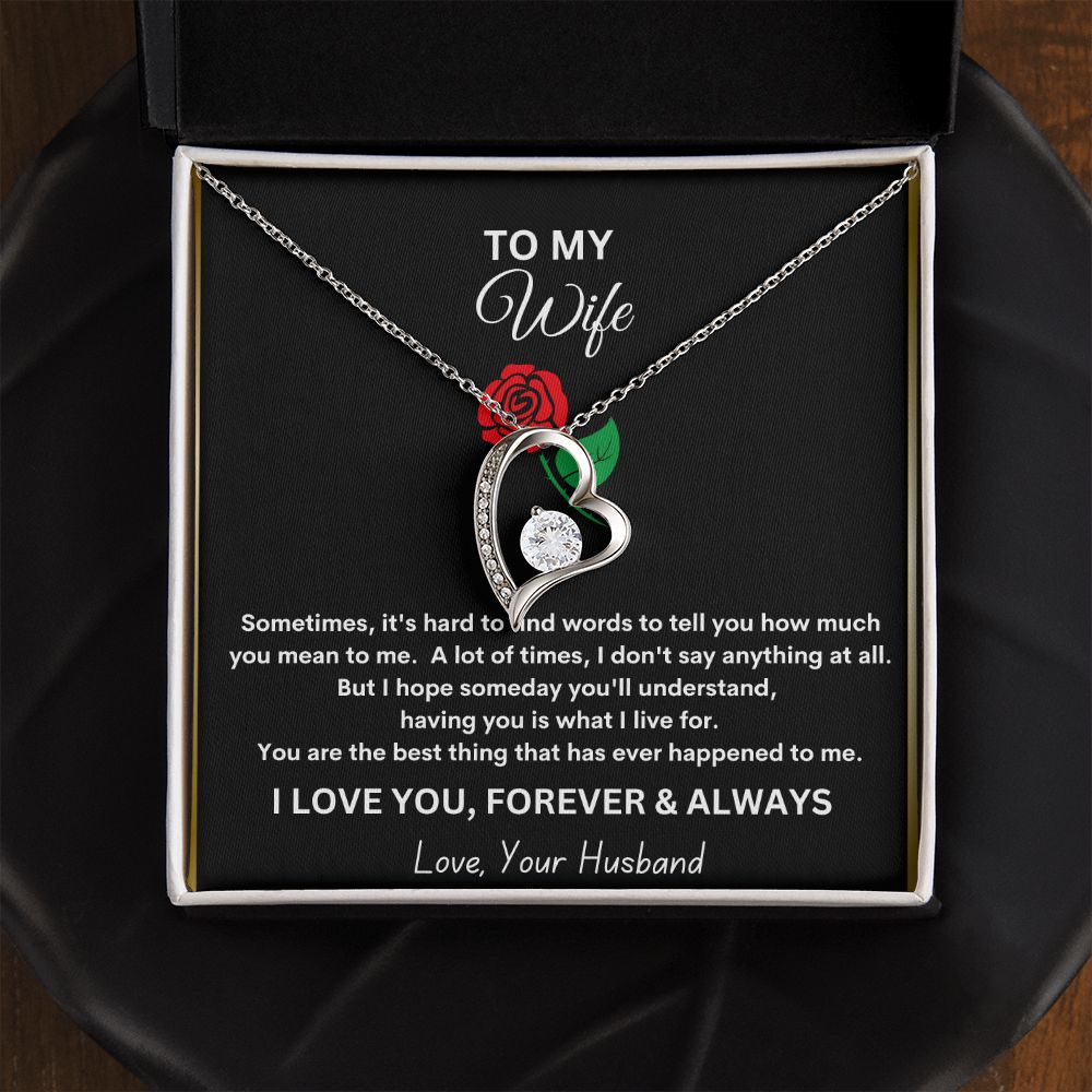 Forever Love Necklace. Wife Gift, Mother's Day Gift, Wife Necklace,  Mother's Day Gift From Husband, Mother’s Day Gift From Spouse, Wife Birthday Gift, Just Because Gift to Wife, Birthday Gift, Anniversary Gift